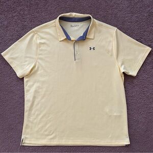 Under Armour Heatgear Men's Yellow Polo Shirt size 3XL
